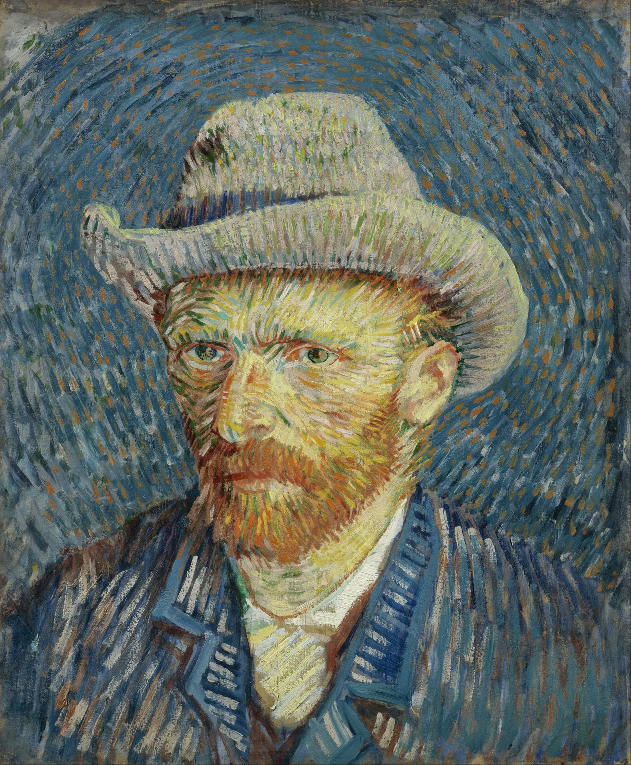 Van Gogh — Self-Portrait with Grey Hat (1887)