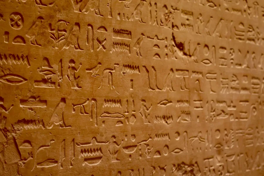 The Rosetta Stone — a fragment of granodiorite stele inscribed in three scripts
