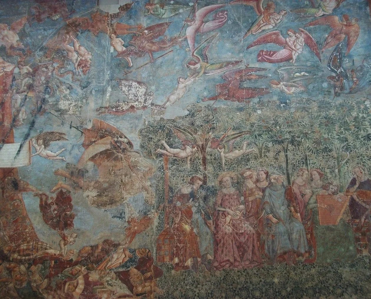 Triumph of Death fresco, attributed to Buonamico Buffalmacco, c.1336-1341 — Camposanto Monumentale, Pisa