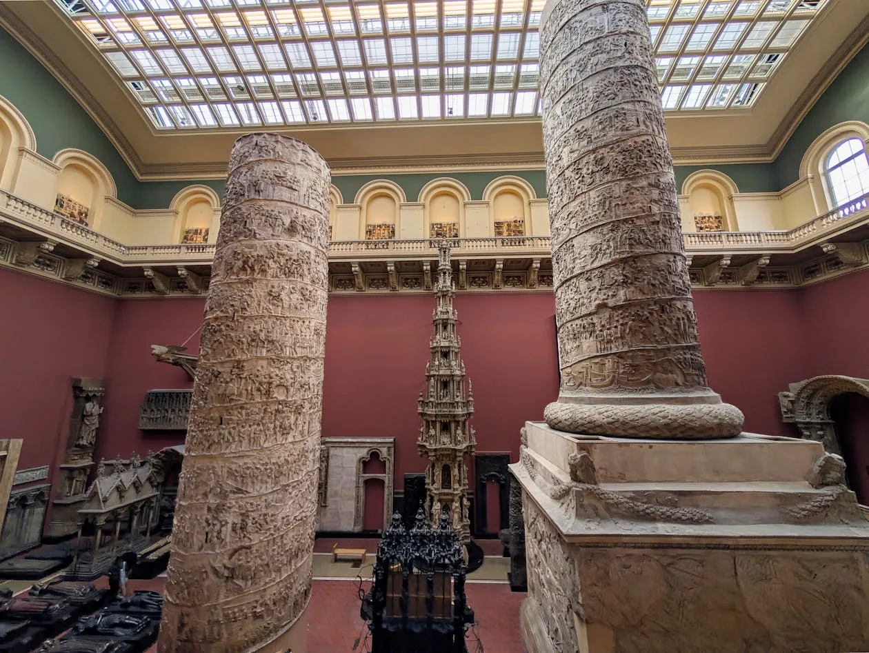 Cast of Michelangelo's David in the Cast Courts of the Victoria and Albert Museum, London