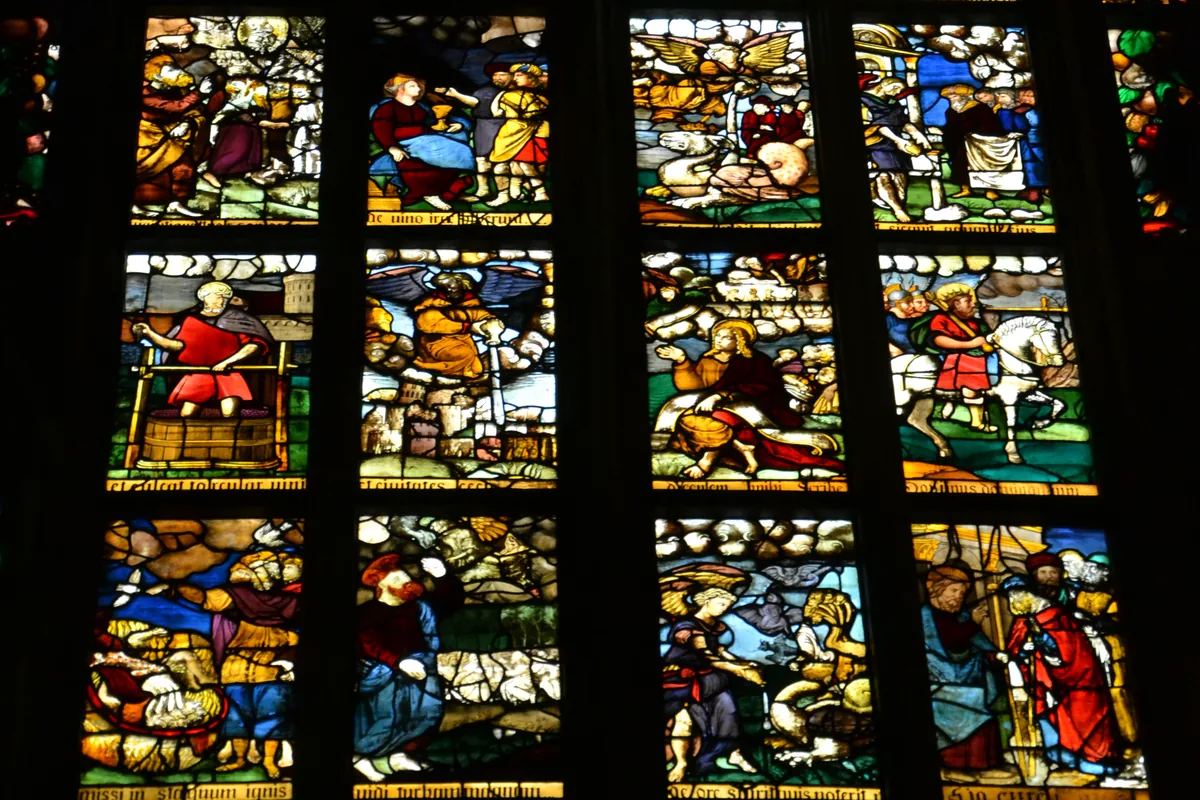 Apocalypse stained-glass window, 15th century, Milan Cathedral apse