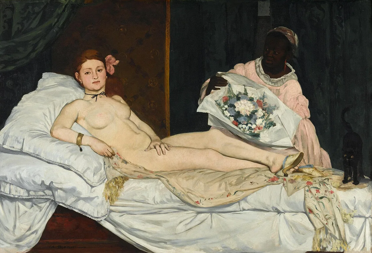 Édouard Manet — Olympia, frontal reclining figure