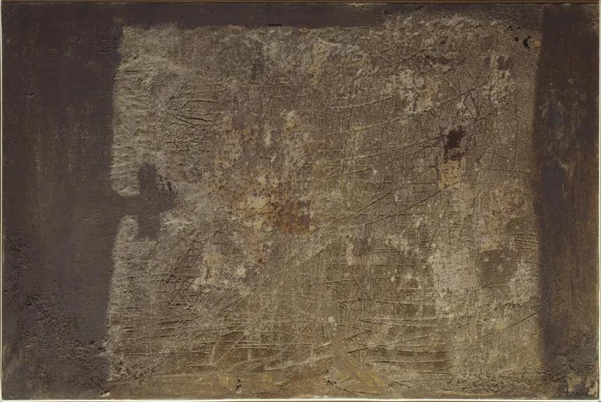 Tàpies — Pintura, 1955. Mixed media on canvas, Museo Reina Sofía
