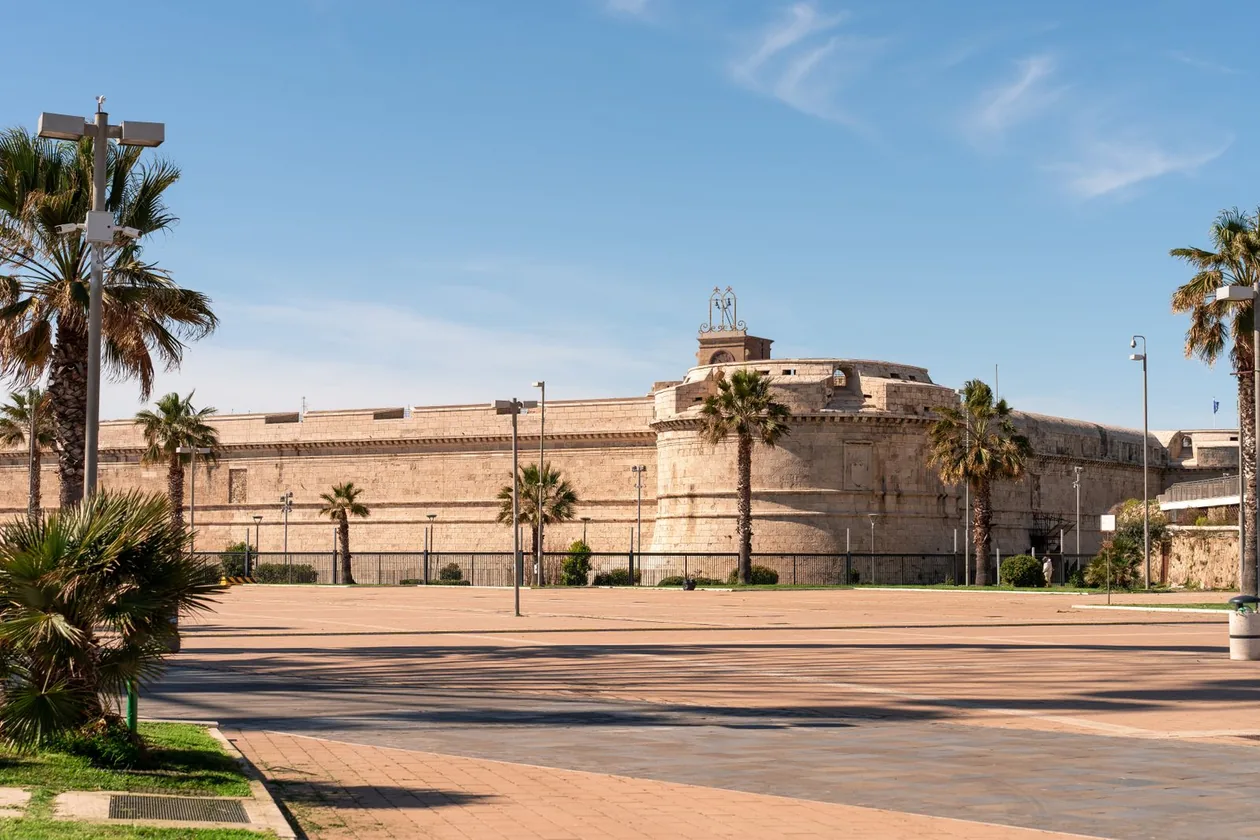 Forte Michelangelo on the seafront at Civitavecchia, on the walk between the port shuttle stop and the train station