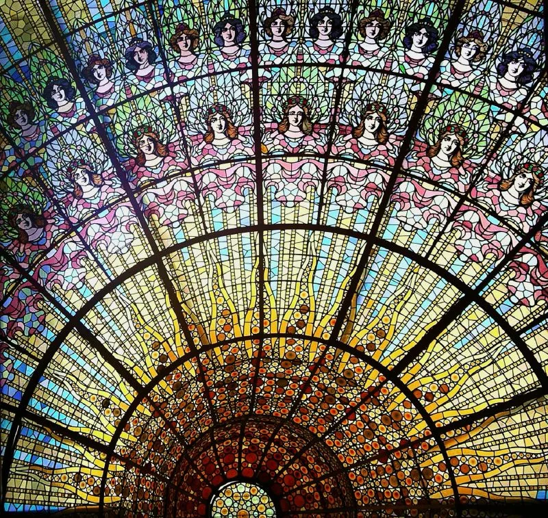 Palau de la Música Catalana stained glass ceiling Barcelona