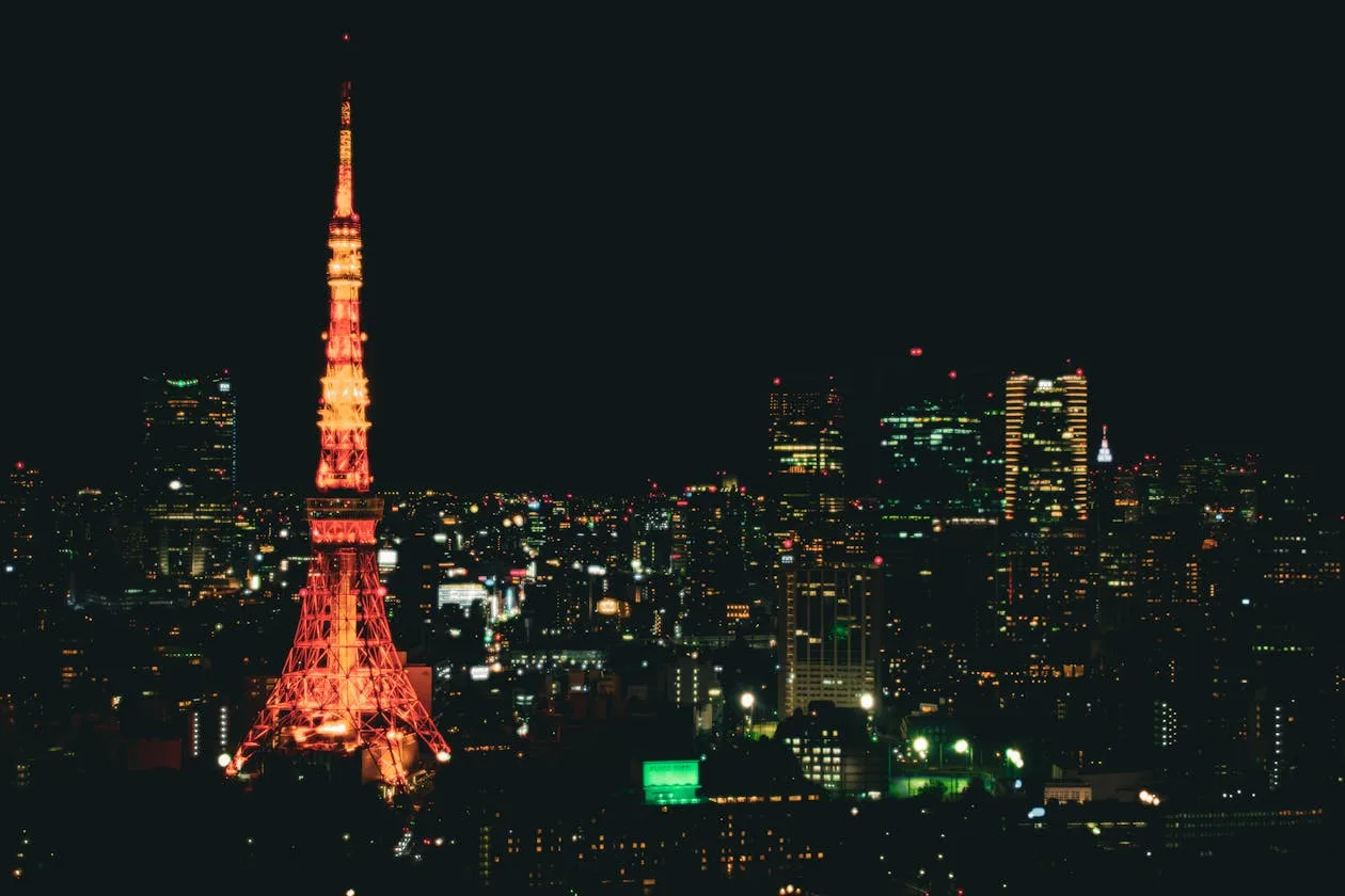 Tokyo Skytree and Tokyo Tower against the city skyline