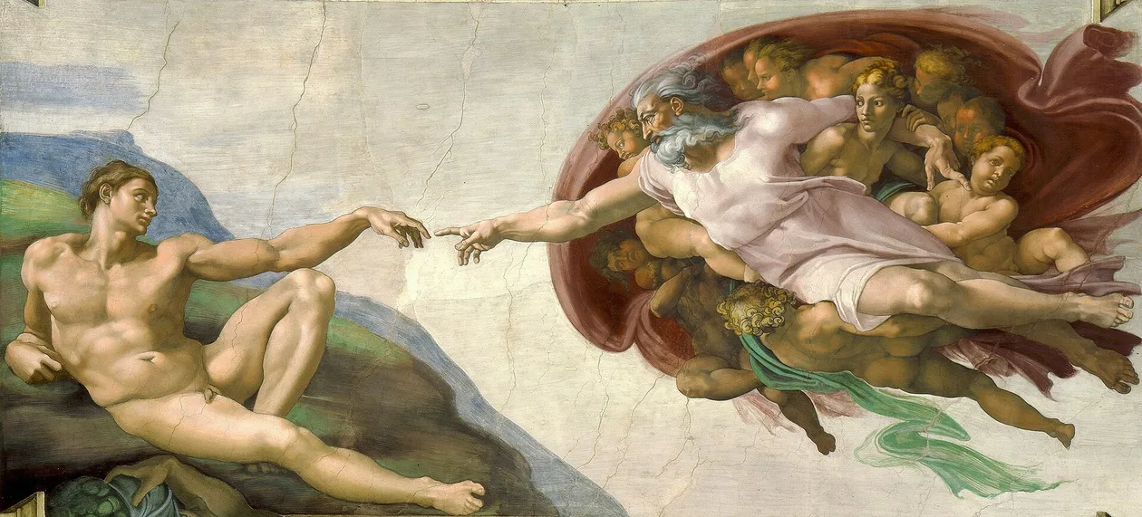 Michelangelo's Creation of Adam, Sistine Chapel ceiling, Vatican Museums